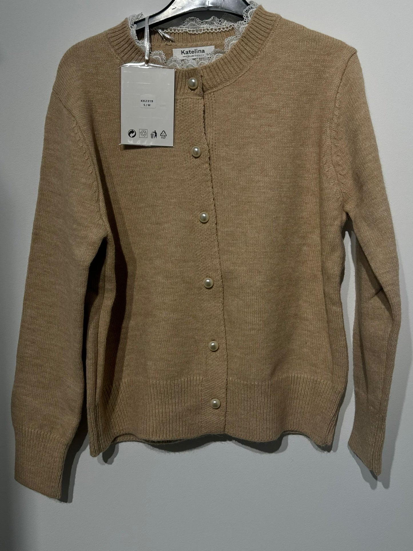 CAMISOLA/CASACO MALHA COM RENDA