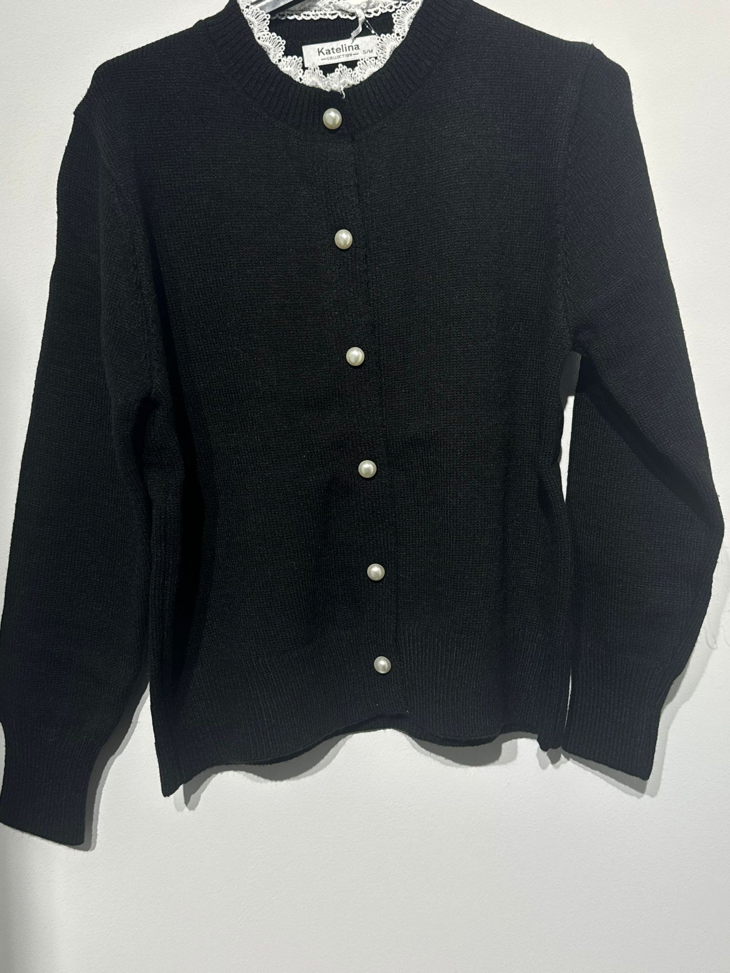 CAMISOLA/CASACO MALHA COM RENDA